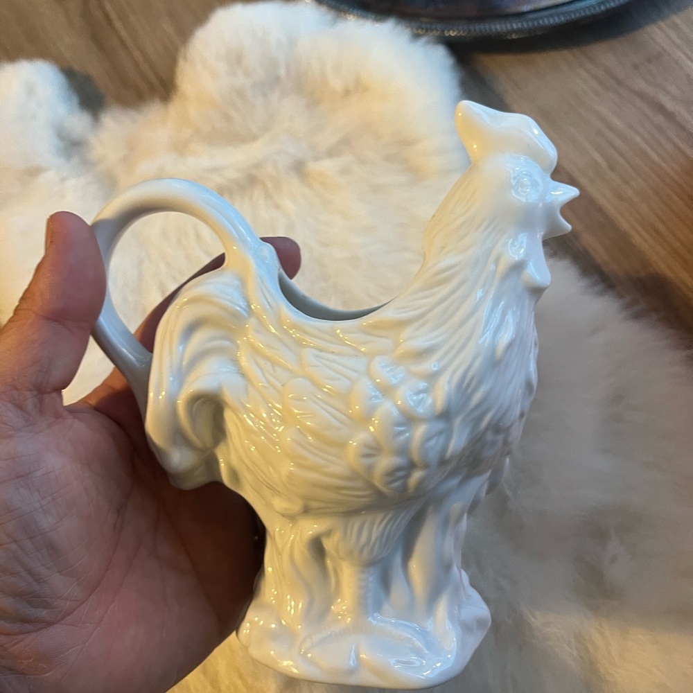 Studio Nova White Ceramic Rooster Jug